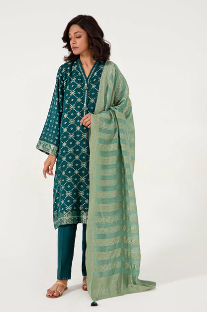 Stitched 3 Piece Dyed Jacquard Suit