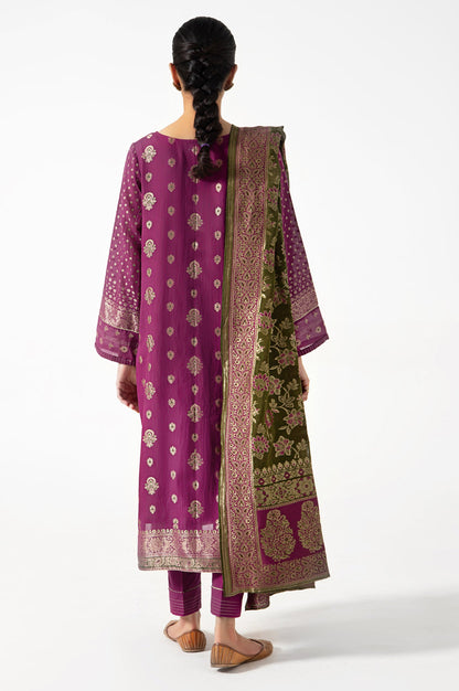 Stitched 3 Piece Dyed Jacquard Suit