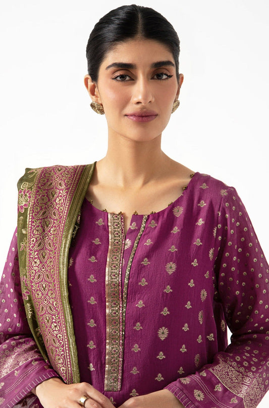 Stitched 3 Piece Dyed Jacquard Suit