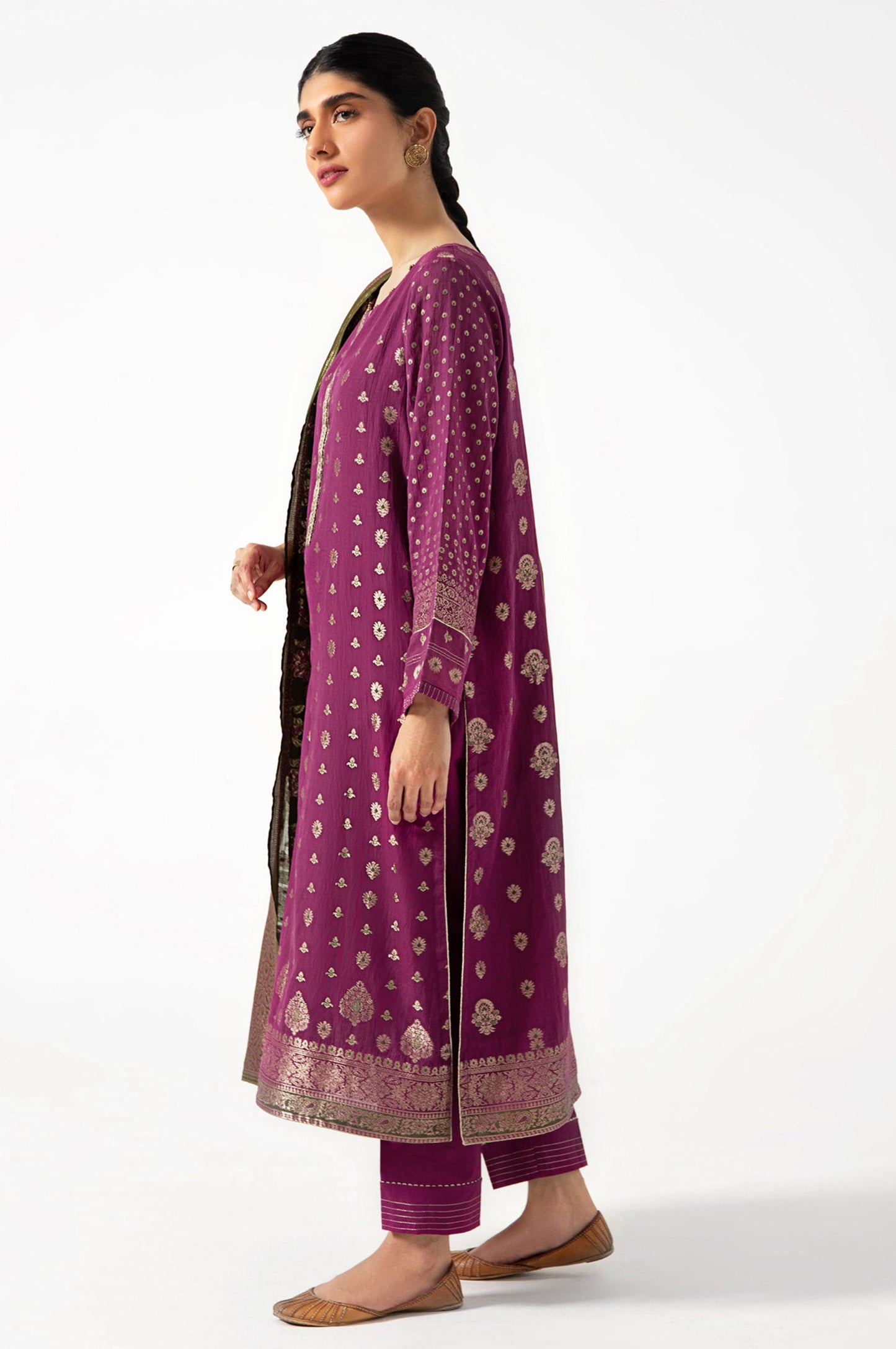 Stitched 3 Piece Dyed Jacquard Suit