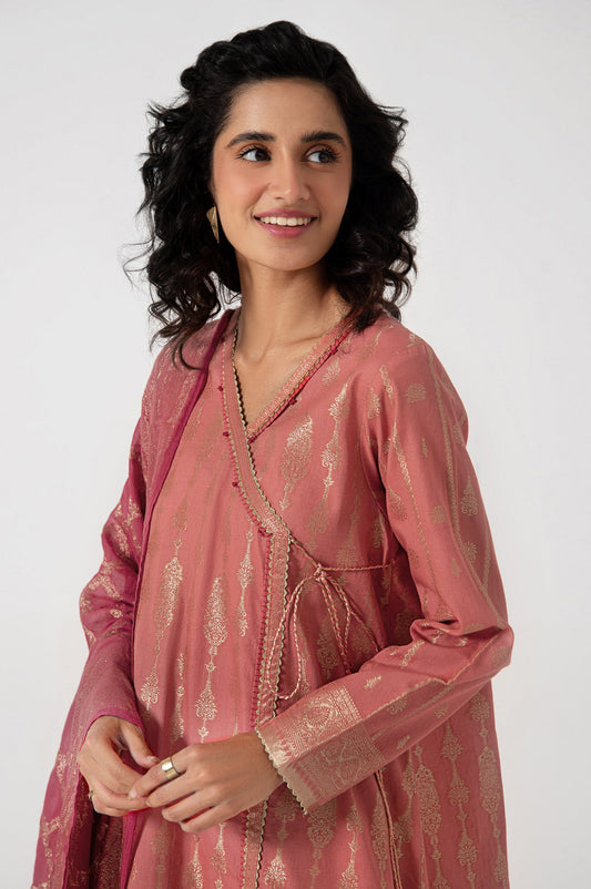 Unstitched 3 Piece Jacquard Suit
