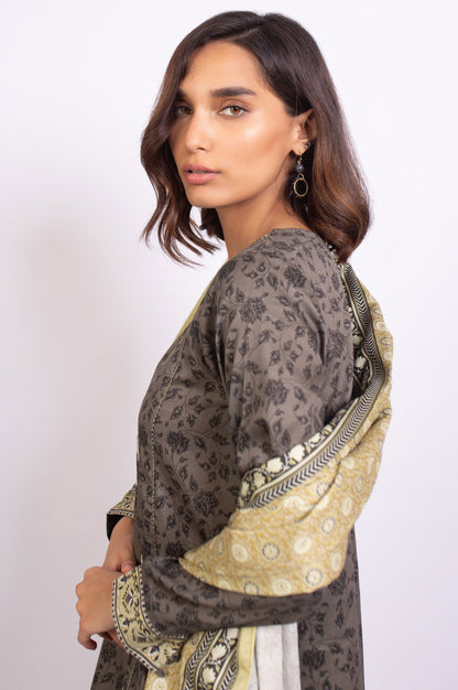 Stitched 3 Piece Embroidered Cottel Suit