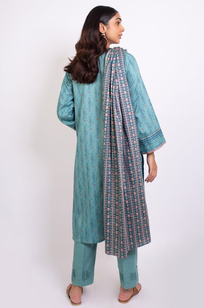 Stitched 3 Piece Embroidered Cottel Suit