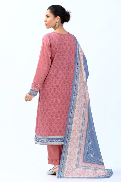 Stitched 3 Piece Embroidered Cottel Suit