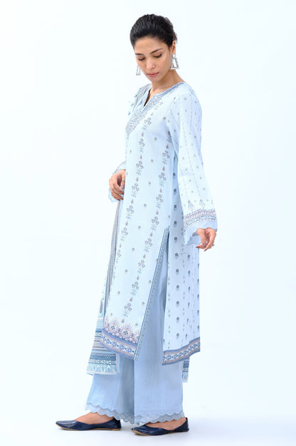 Unstitched 3 Piece Embroidered Cottel Suit