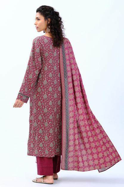 Stitched 3 Piece Printed Doria Linen Viscose Suit