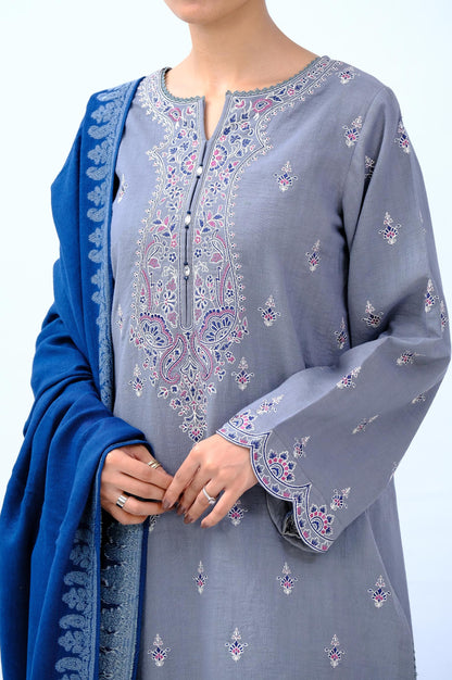 Stitched 2 Piece Embroidered Khaddar Suit