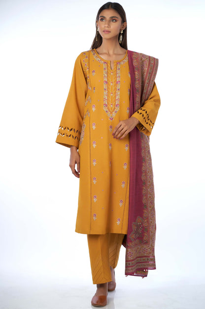 Stitched 3 Pieces Karandi Suit