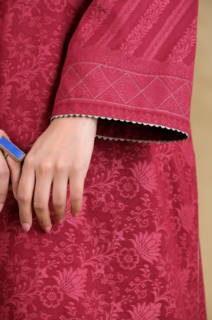 Stitched 3 Pieces Dyed Jacquard Suit