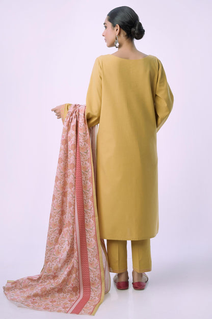 Unstitched 3 Piece Embroidered Cambric Shirt with Lawn Dupatta