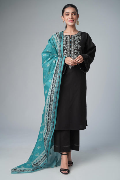 Unstitched 3 Piece Embroidered Cambric Shirt with Lawn Dupatta