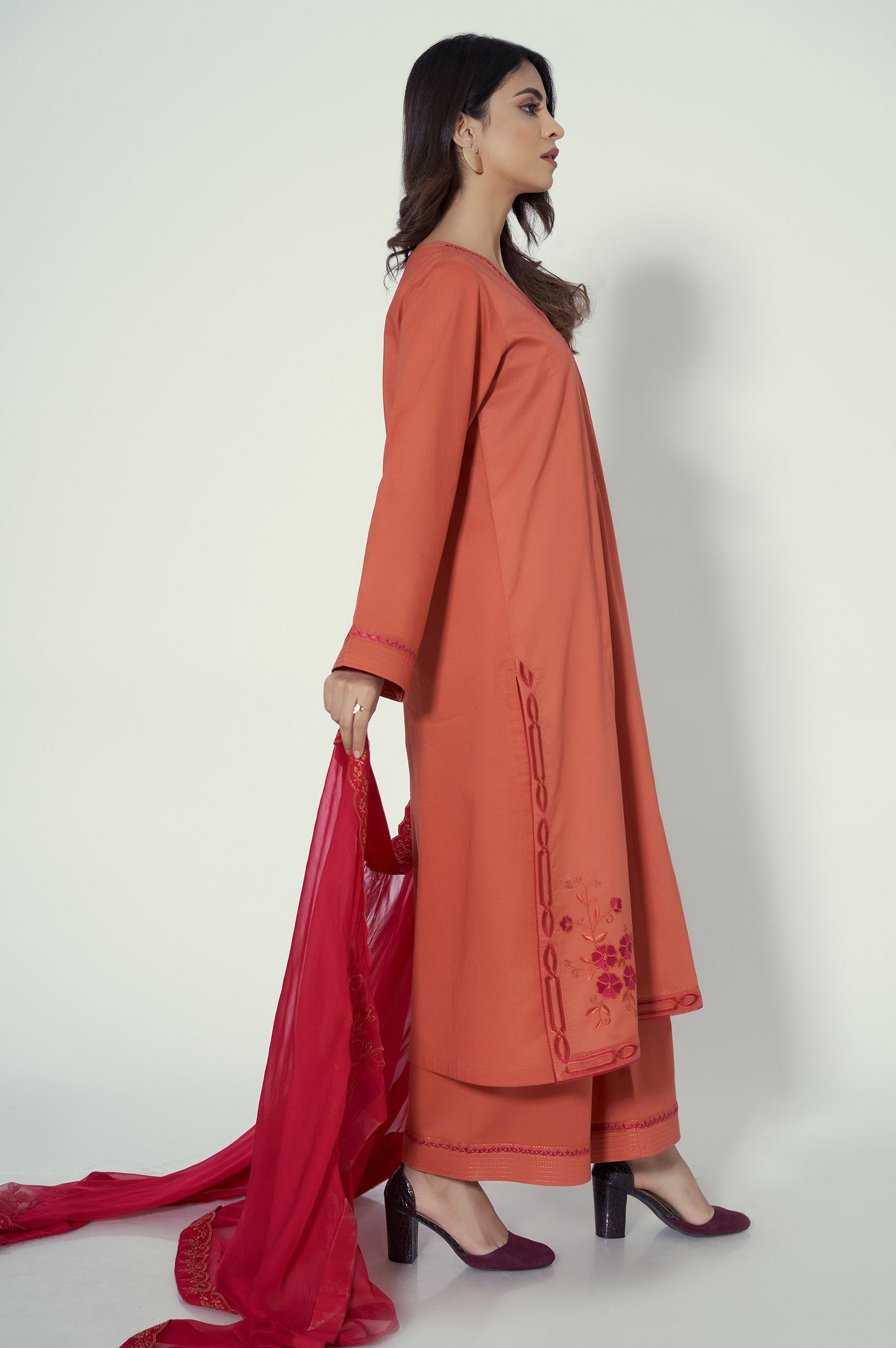 Unstitched 3 Piece Embroidered Cambric Suit