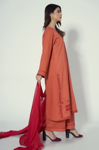 Unstitched 3 Piece Embroidered Cambric Suit