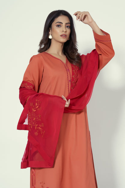 Unstitched 3 Piece Embroidered Cambric Suit