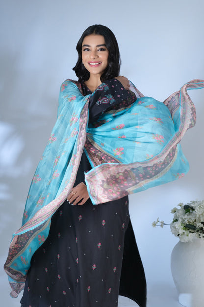 Unstitched 3 Piece Embroidered Cambric Suit