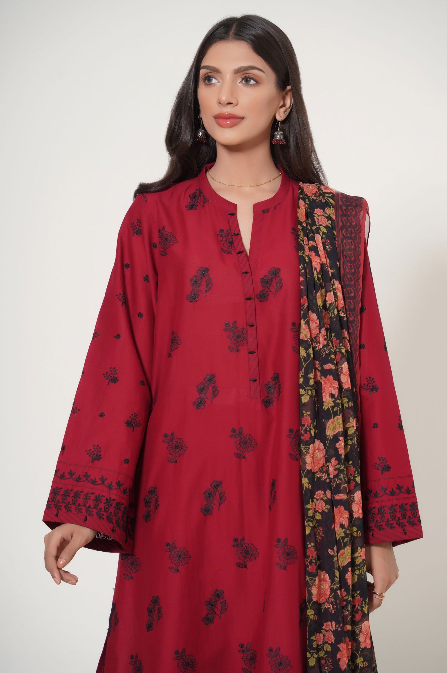 Stitched 3 Piece Chikankari Suit