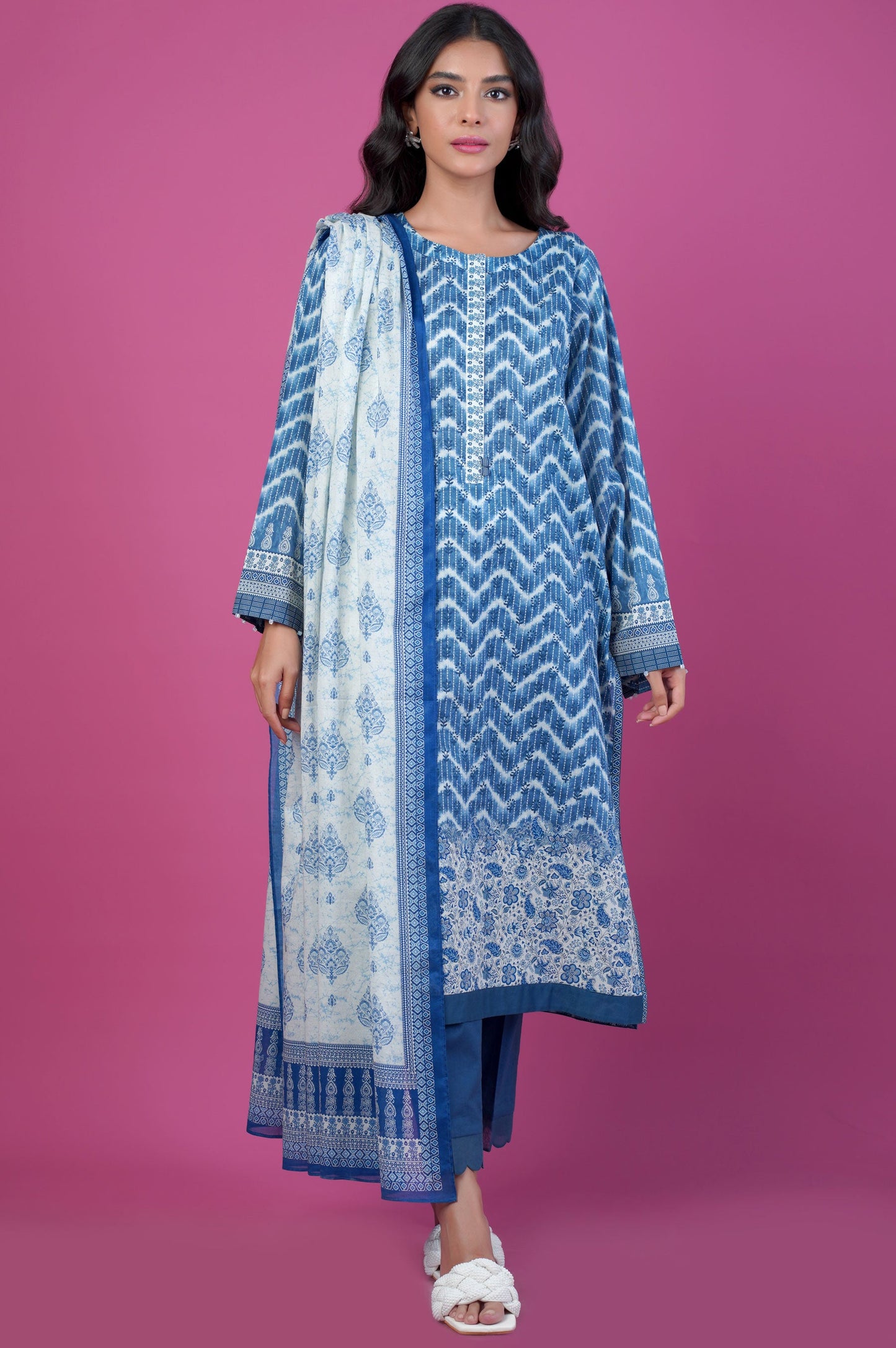 Stitched 3 Piece Printed Lawn Suit