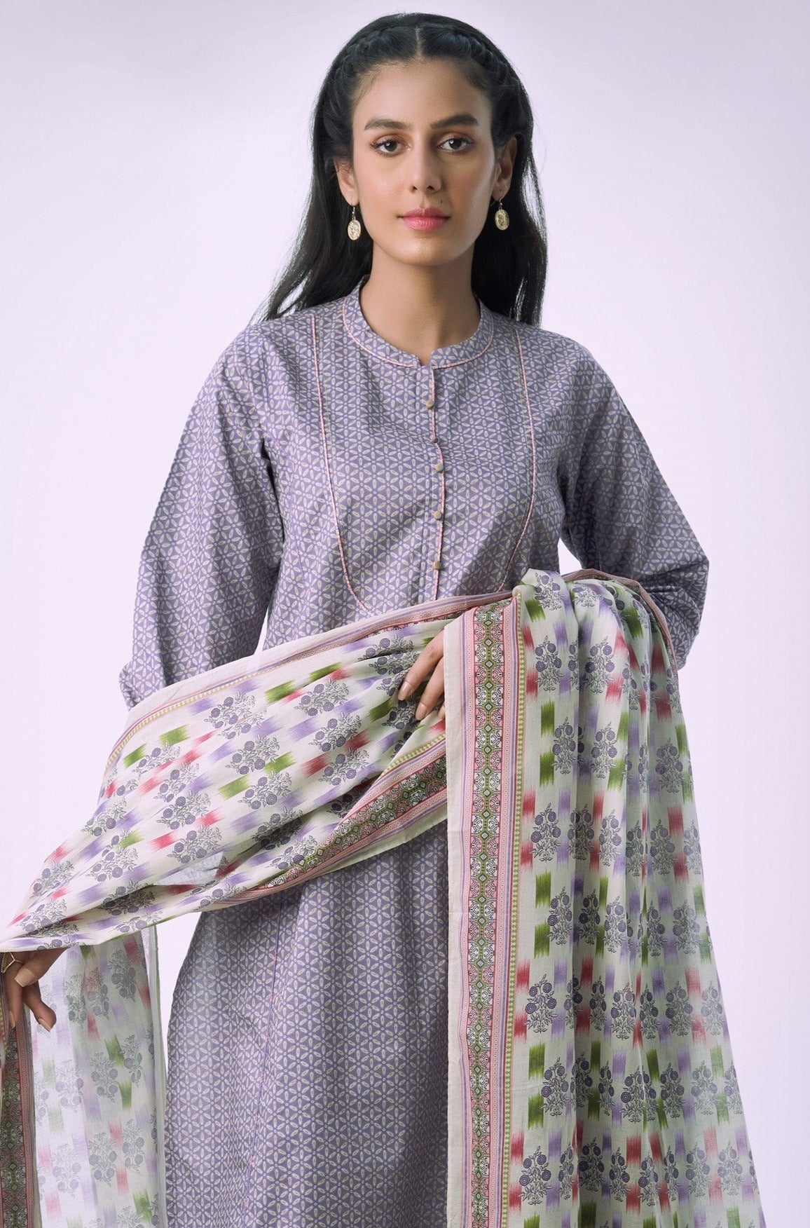 Stitched 3 Piece Printed Lawn Suit