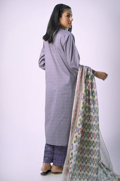 Stitched 3 Piece Printed Lawn Suit
