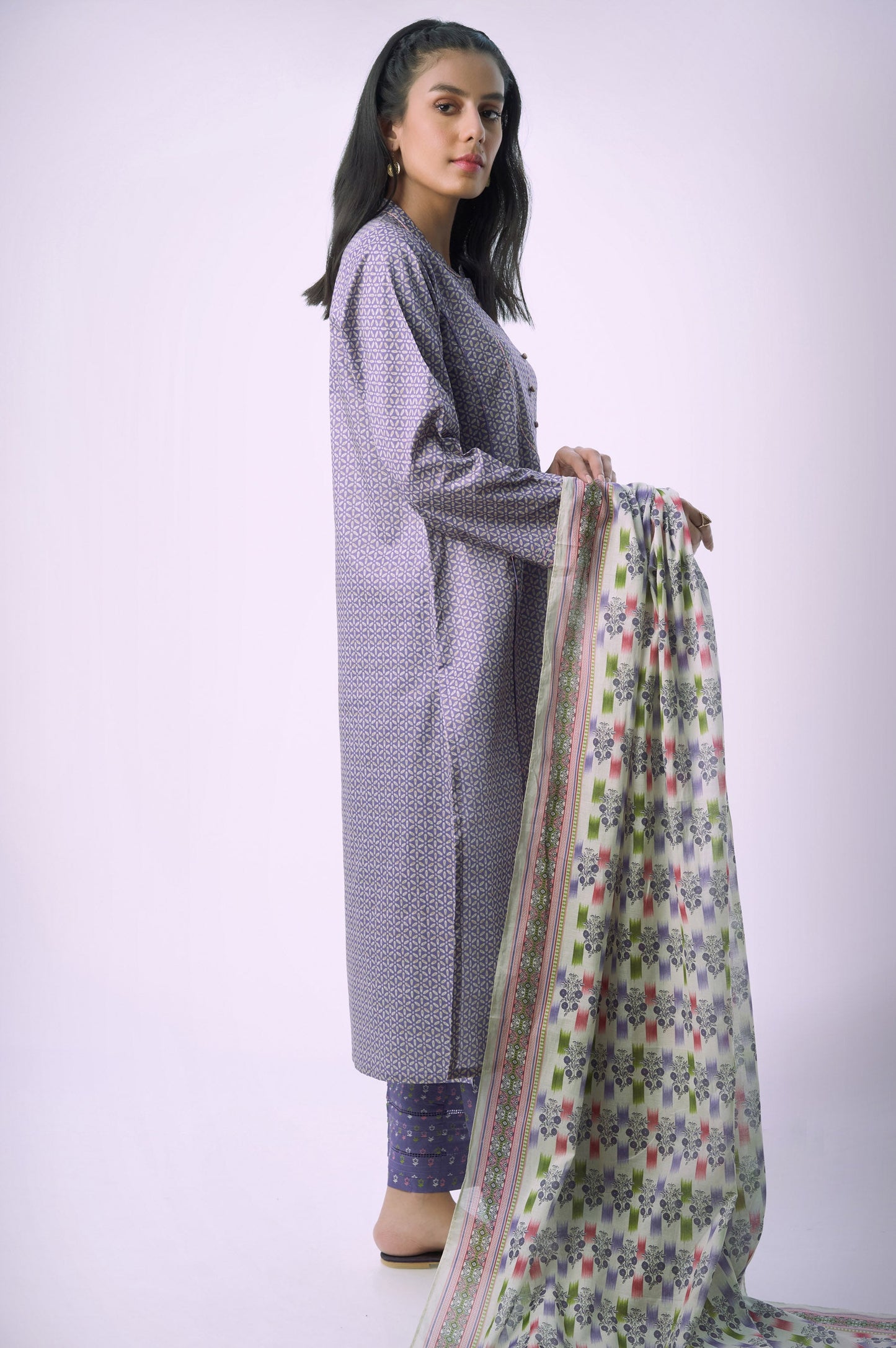 Stitched 3 Piece Printed Lawn Suit