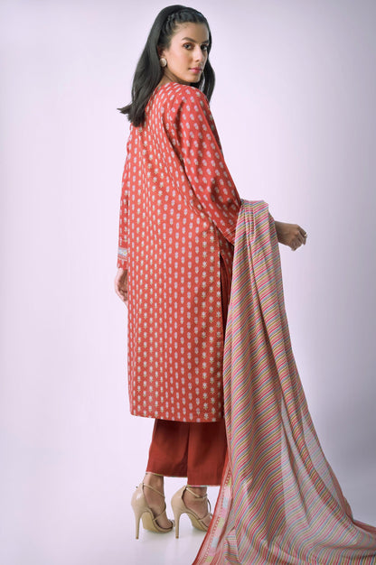 Stitched 3 Piece Printed Lawn Suit