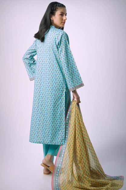 Unstitched 3 Piece Printed Lawn Suit