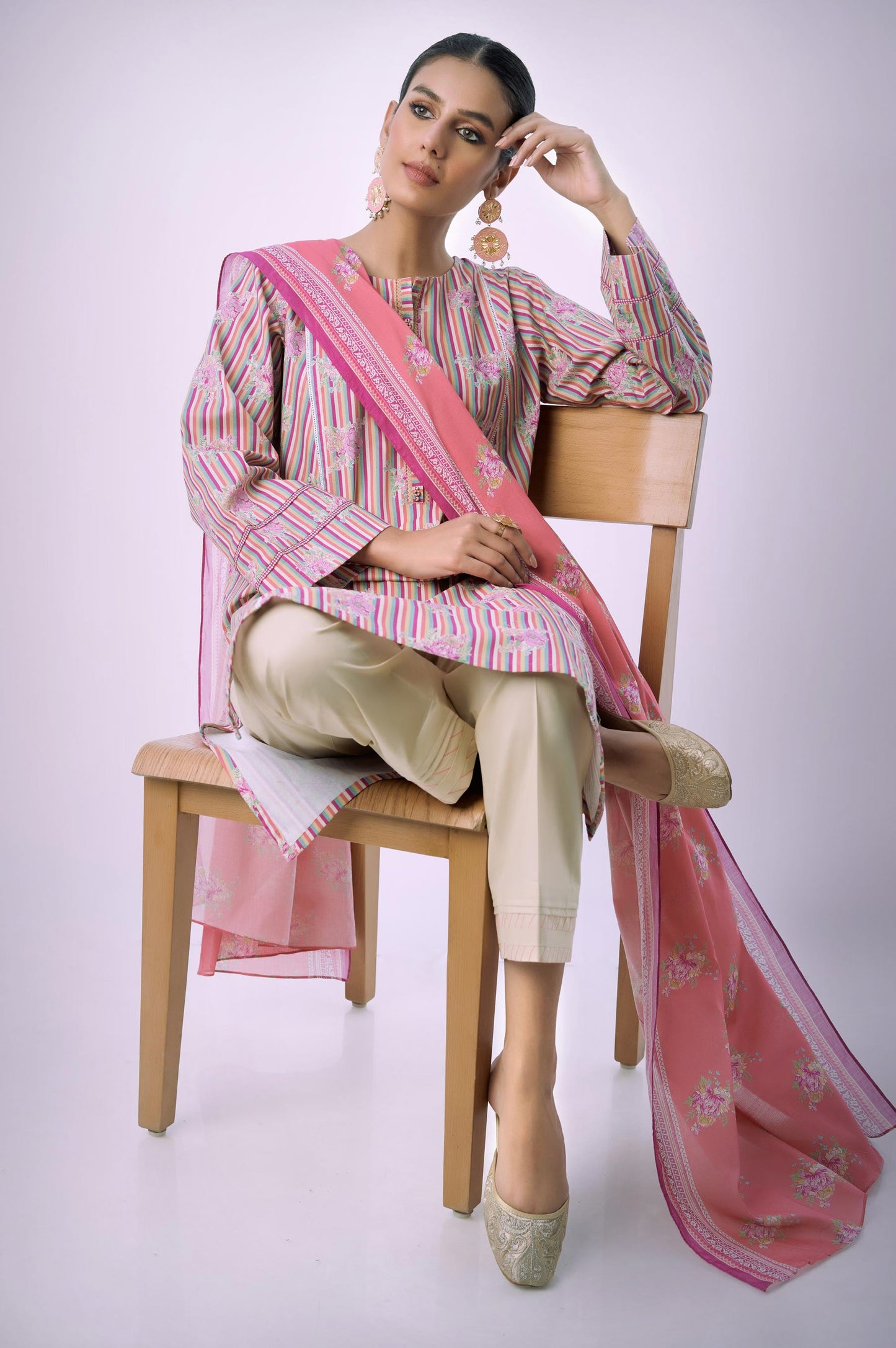 Stitched 3 Piece Printed Lawn