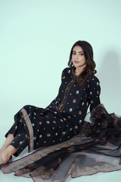 Stitched 3 Piece Printed Lawn Suit