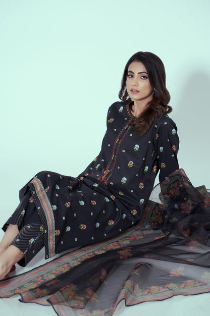 Unstitched 3 Piece Printed Lawn Suit