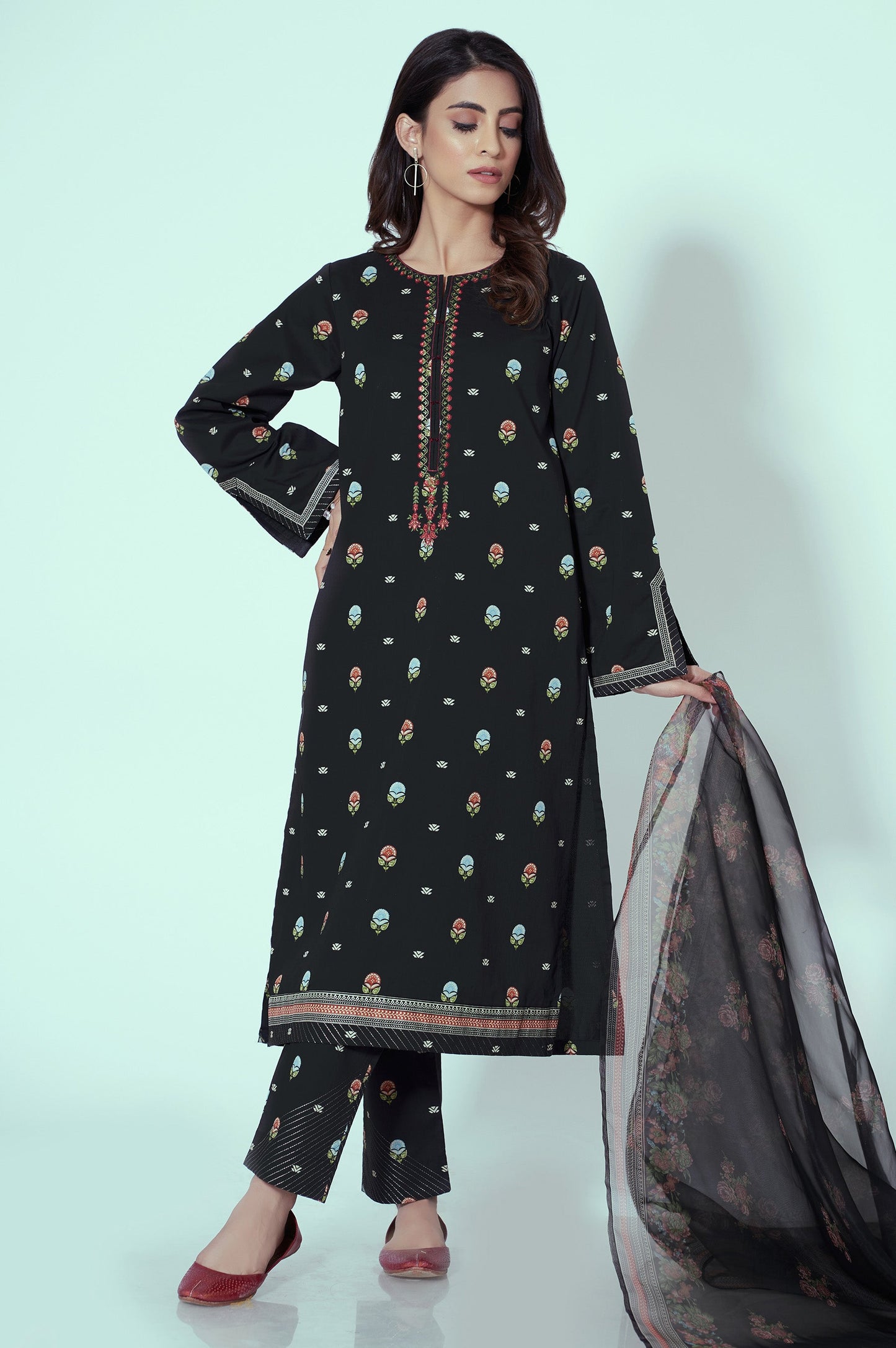 Stitched 3 Piece Printed Lawn Suit