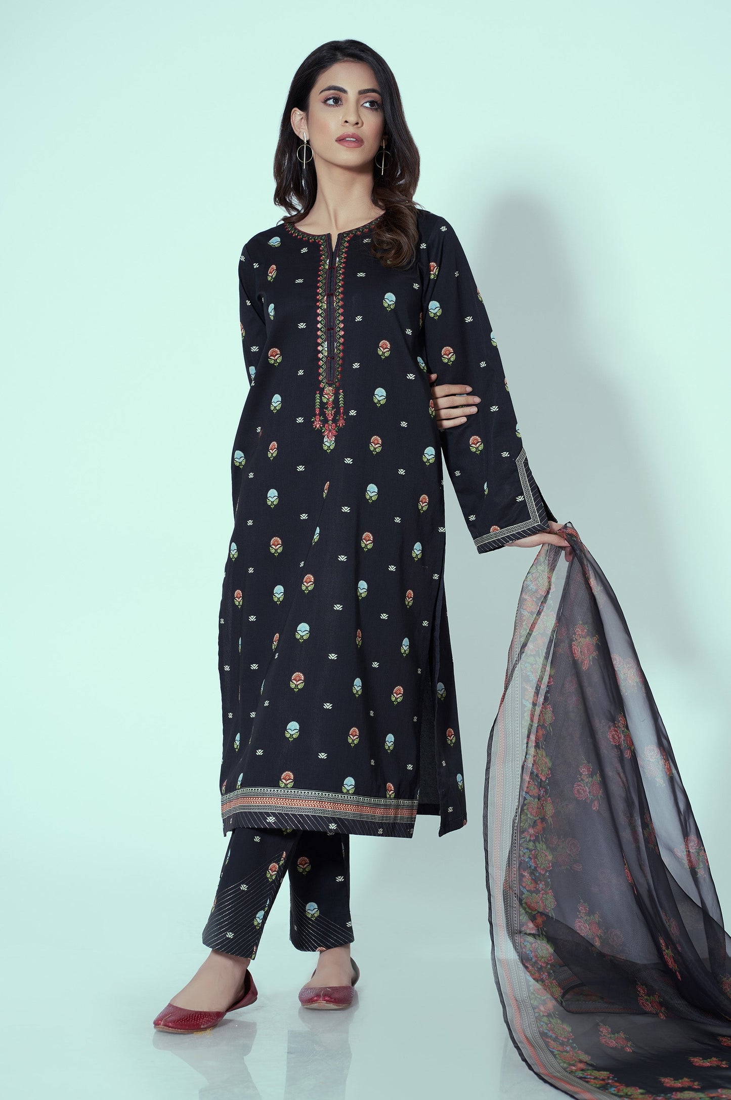 Stitched 3 Piece Printed Lawn Suit
