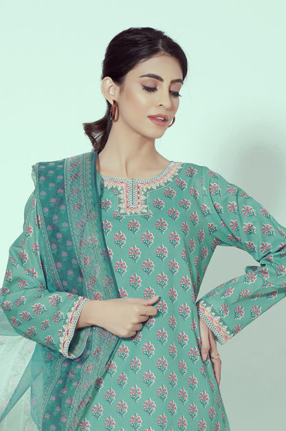 Unstitched 3 Piece Printed Lawn Suit