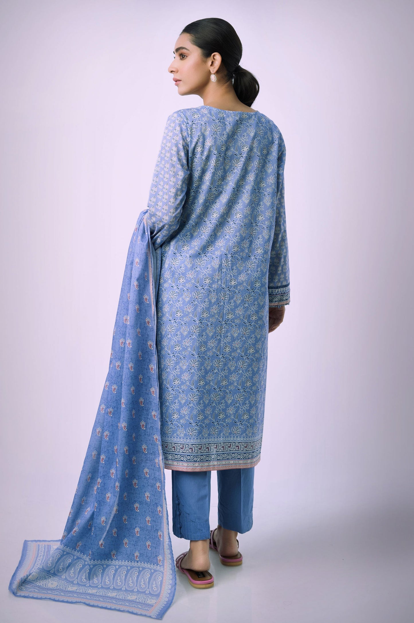 Unstitched 3 Piece Embroidered Lawn Suit