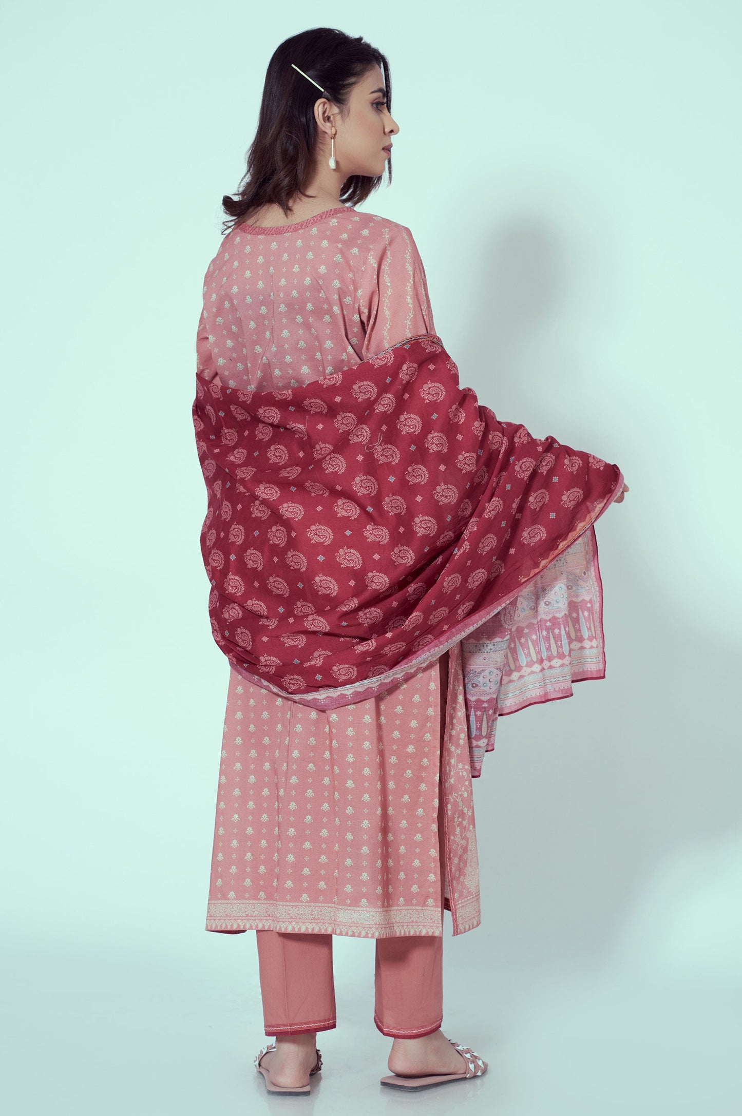 Stitched 3 Piece Embroidered Lawn Suit