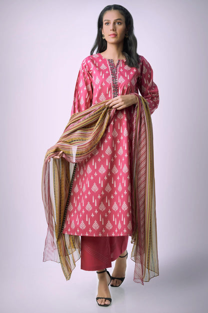 Stitched 3 Piece Printed Lawn Suit