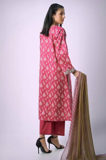 Stitched 3 Piece Printed Lawn Suit