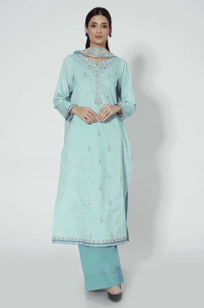 Unstitched 3 Piece Embroidered Lawn Suit