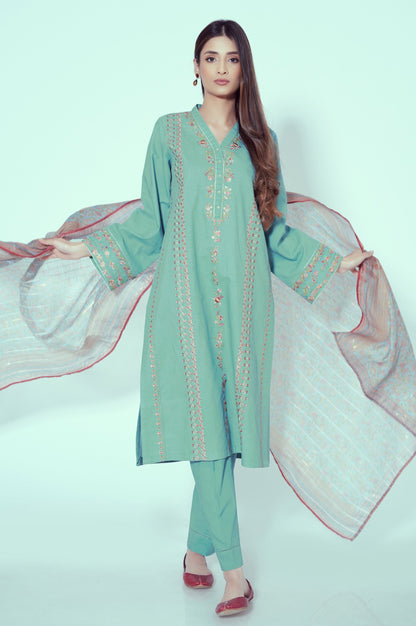 Stitched 3 Piece Embroidered Suit