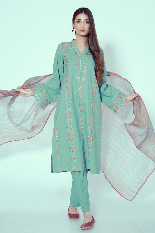 Stitched 3 Piece Embroidered Suit