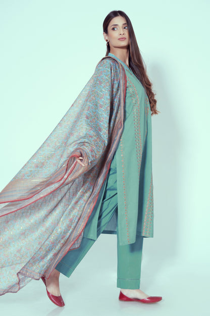 Stitched 3 Piece Embroidered Suit