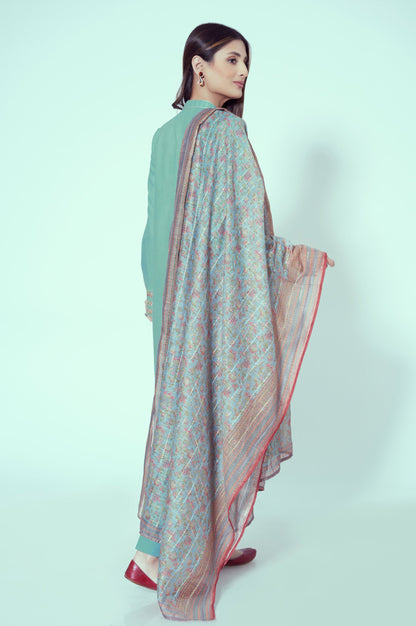 Stitched 3 Piece Embroidered Suit