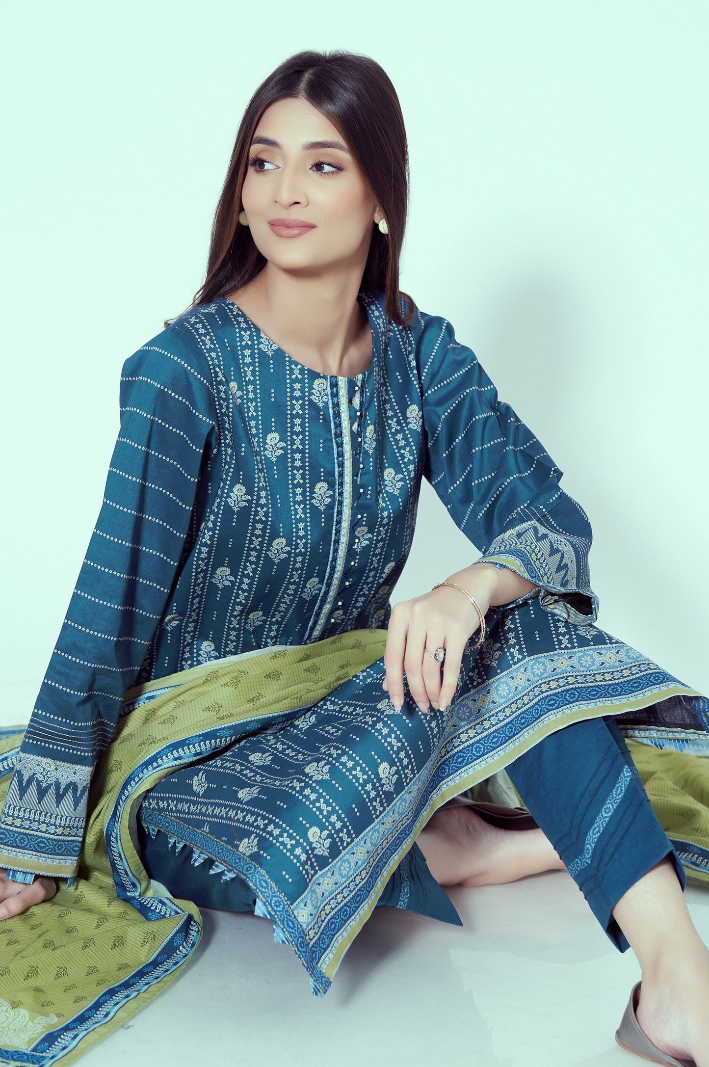 Stitched 3 Piece Printed Lawn Suit