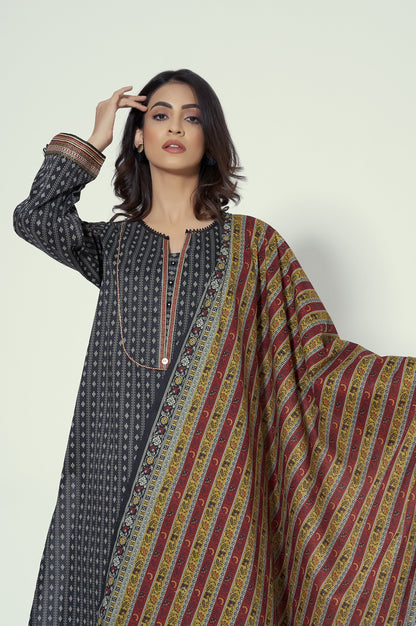 Unstitched 3 Piece Printed Lawn Suit