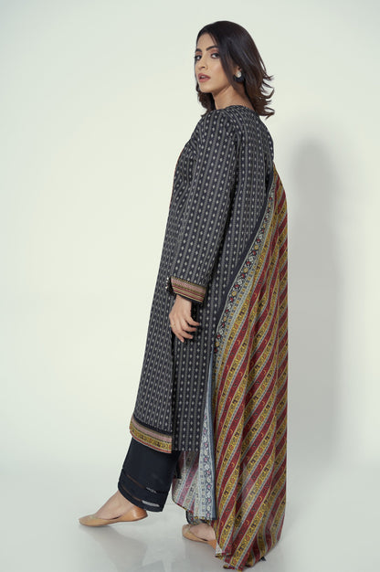 Stitched 3 Piece Printed Lawn Suit