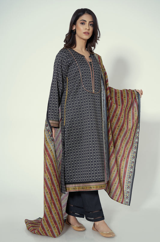 Unstitched 3 Piece Printed Lawn Suit