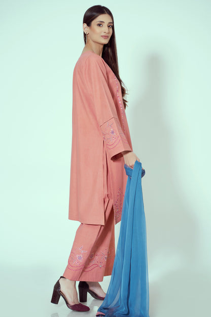 Unstitched 3 Piece Embroidered Cambric Suit