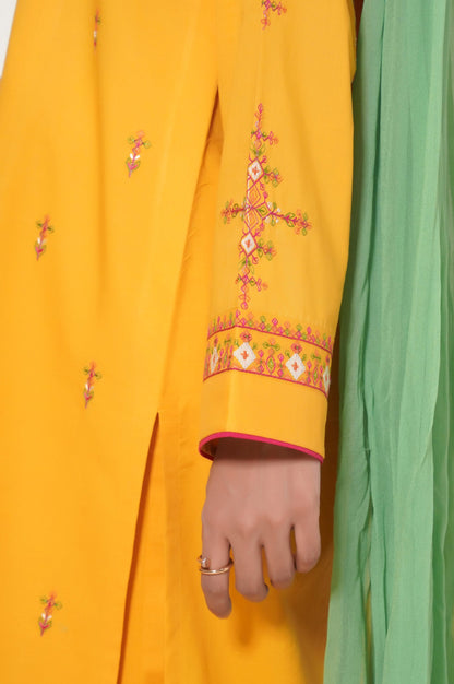 Unstitched 3 Piece Embroidered Cambric Suit