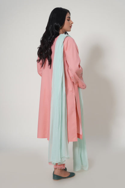 Unstitched 3 Piece Embroidered Cambric Suit