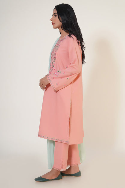 Unstitched 3 Piece Embroidered Cambric Suit