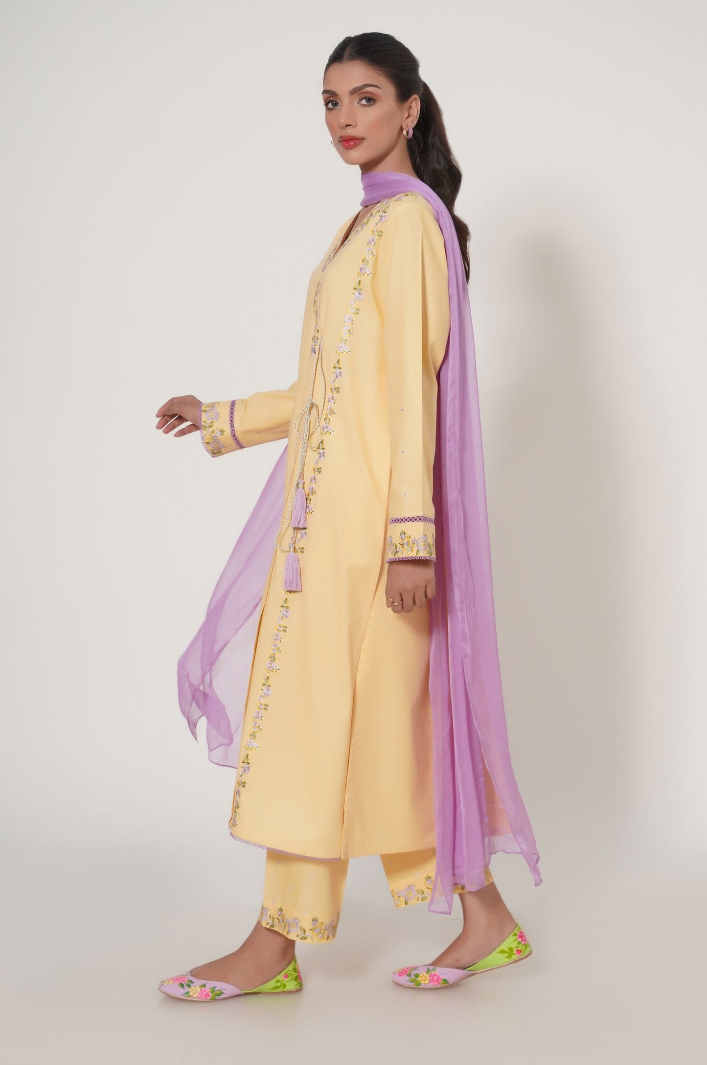 Stitched 3 Piece Embroidered Cambric Suit